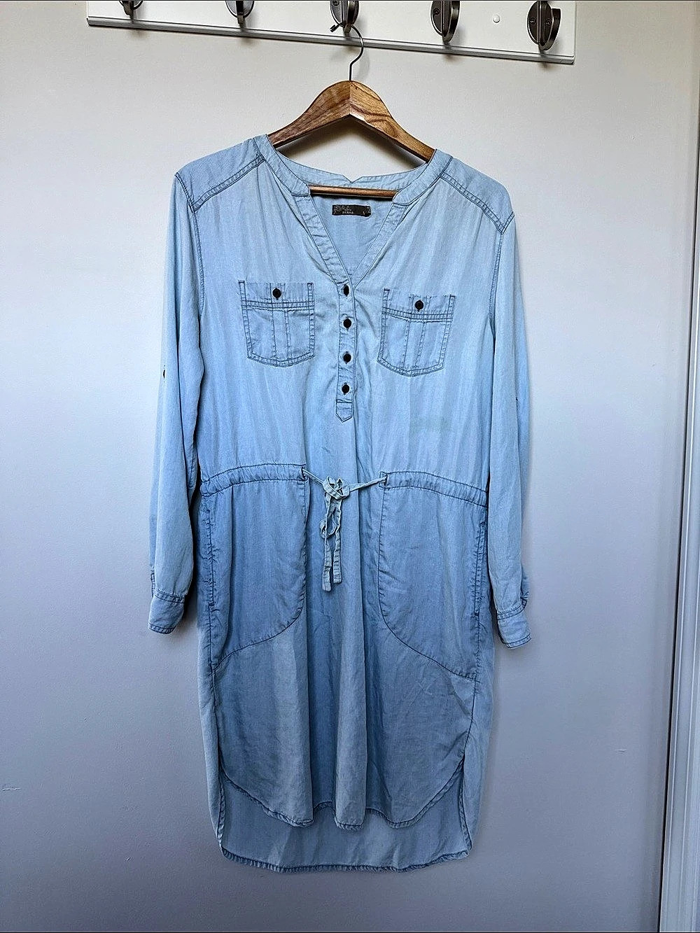 prAna Chambray Midi Dress Size Medium Like New